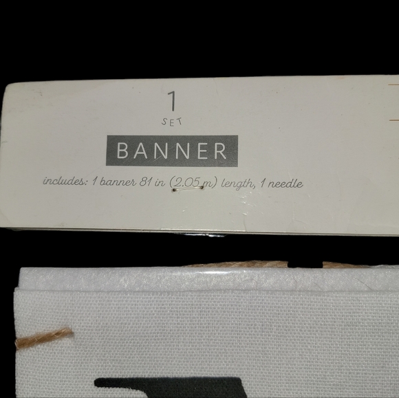 MRS & MRS, MR & MR, MR & MRS Wedding Banner White Burlap Fabric Twine 81” NEW - Picture 5 of 7